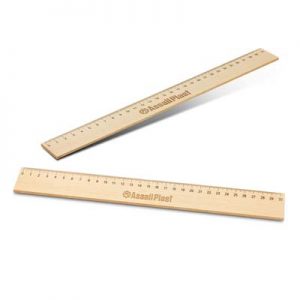 The TRENDS Wooden 30cm Ruler is a 30cm ruler made from beech wood. Printed or engraved. Great branded wooden rulers & promotional products.