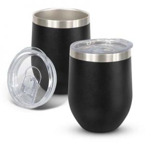 The TRENDS Cordia Vacuum Cup - Powder Coated is a 300ml double wall, vacuum insulated coffee cup.  4 colours.  Great branded stainless steel drinkware.