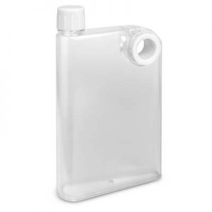 The TRENDS Accent Drink Bottle Frosted is a 400ml water bottle shaped like a notebook.  11 colours.  Great branded futuristic drink bottles.
