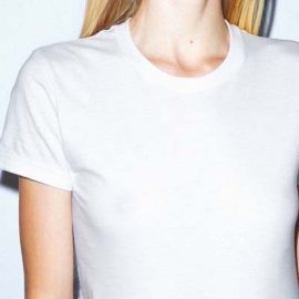 The American Apparel Ladies Jersey Tee is a 146gsm ring spun cotton jersey tee.  5 colours.,  S - 2XL.  Great branded jersey tees from American Apparel.