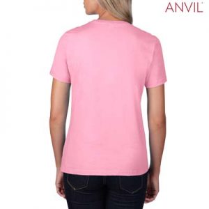 The Anvil Lightweight Ladies Tee is a 155gm pre shrunk 100% ring spun cotton tee. 16 colours. S - 3XL. Great branded cotton lightweight tees.