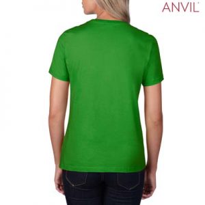 The Anvil Lightweight Ladies Tee is a 155gm pre shrunk 100% ring spun cotton tee. 16 colours. S - 3XL. Great branded cotton lightweight tees.