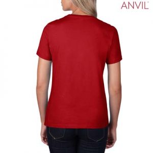 The Anvil Lightweight Ladies Tee is a 155gm pre shrunk 100% ring spun cotton tee. 16 colours. S - 3XL. Great branded cotton lightweight tees.