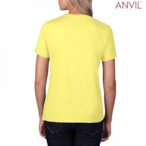 The Anvil Lightweight Ladies Tee is a 155gm pre shrunk 100% ring spun cotton tee. 16 colours. S - 3XL. Great branded cotton lightweight tees.