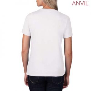 The Anvil Lightweight Ladies Tee is a 155gm pre shrunk 100% ring spun cotton tee. 16 colours. S - 3XL. Great branded cotton lightweight tees.