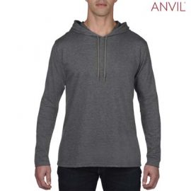The Anvil Lightweight Long & Lean Sleeve Hooded Tee is a 150gsm pre shrunk 100% ring spun cotton hooded tee.  5 colours.  Great branded lightweight hooded tees.