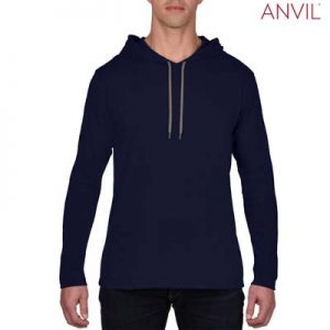 The Anvil Lightweight Long & Lean Sleeve Hooded Tee is a 150gsm pre shrunk 100% ring spun cotton hooded tee.  5 colours.  Great branded lightweight hooded tees.