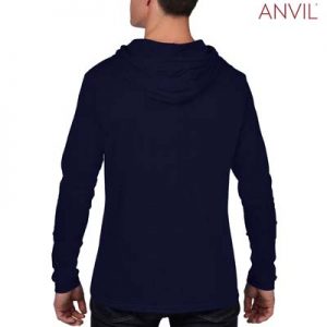 The Anvil Lightweight Long & Lean Sleeve Hooded Tee is a 150gsm pre shrunk 100% ring spun cotton hooded tee.  5 colours.  Great branded lightweight hooded tees.