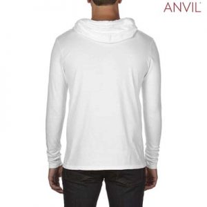 The Anvil Lightweight Long & Lean Sleeve Hooded Tee is a 150gsm pre shrunk 100% ring spun cotton hooded tee.  5 colours.  Great branded lightweight hooded tees.