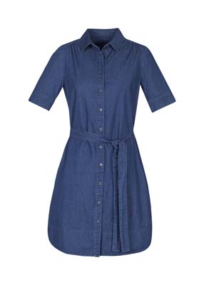 The Biz Collection Delta Dress is a 100% cotton, stonewashed denim, button through dress. One colour. Sizes 6 - 20.