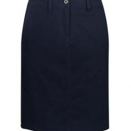 The Biz Collection Ladies Lawson Chino Skirt is a cotton rich ladies skirt with pockets. Available in 4 colours. Sizes 6 - 26.