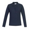 P400LL Biz Collection Ladies Crew Long Sleeve Polo – Navy