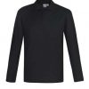 P400ML Biz Collection Mens Crew Long Sleeve Polo – Black