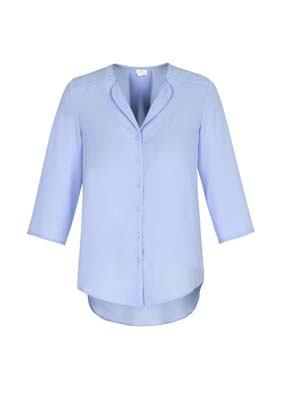 The Biz Collection Ladies Lily Longline Blouse is a polyester, fashion forward blouse.  4 colours.  6 - 26.  Great ladies workwear from Biz Collection.