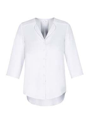 The Biz Collection Ladies Lily Longline Blouse is a polyester, fashion forward blouse.  4 colours.  6 - 26.  Great ladies workwear from Biz Collection.