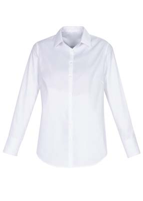 The Biz Collection Ladies Camden Long Sleeve Shirt is a 97% cotton business shirt.  6 - 26.  Blue or White.  Great branded work shirts from Biz Collection.