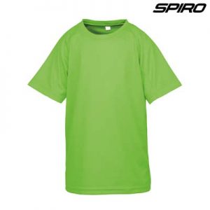 The Spiro Impact Performance Aircool Youth T Shirt is an air dry soft mesh fabric tee. 15 colours. 4 - 14. Great branded quick dry tees from Spiro.
