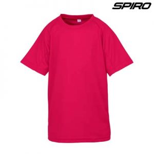 The Spiro Impact Performance Aircool Youth T Shirt is an air dry soft mesh fabric tee. 15 colours. 4 - 14. Great branded quick dry tees from Spiro.