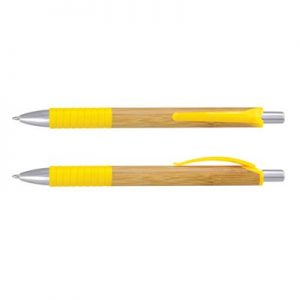 The TRENDS Trinity Bamboo Pen is a retractable ball pen with natural bamboo barrel. 9 colours. Great branded eco pens from TRENDS.