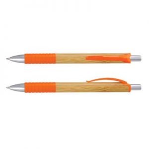 The TRENDS Trinity Bamboo Pen is a retractable ball pen with natural bamboo barrel. 9 colours. Great branded eco pens from TRENDS.