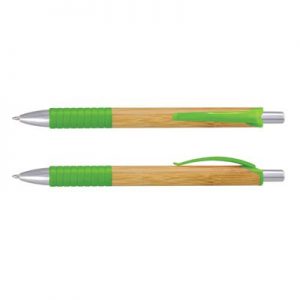 The TRENDS Trinity Bamboo Pen is a retractable ball pen with natural bamboo barrel. 9 colours. Great branded eco pens from TRENDS.