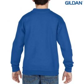 The Gildan Youth Crew Neck Sweatshirt is a 50% cotton/50% polyester crew sweat.  8 colours.  S - XL.  Great branded crew sweatshirts from Gildan.