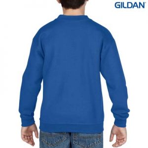 The Gildan Youth Crew Neck Sweatshirt is a 50% cotton/50% polyester crew sweat. 8 colours. S - XL. Great branded crew sweatshirts from Gildan.