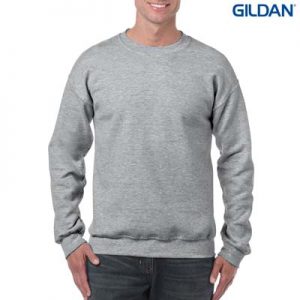 The Gildan Adult Crew Neck Sweatshirt is a 50% cotton/50% polyester crew sweat.  9 colours.  S - 5XL.  Great branded crew sweatshirts from Gildan.