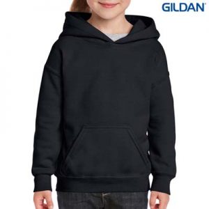 The Gildan Youth Hooded Sweatshirt is a 50% cotton, 279gsm sweatshirt.  8 colours.  XS - XL.  Great branded cost effective hoodies for all occasions.