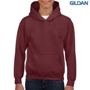 The Gildan Youth Hooded Sweatshirt is a 50% cotton, 279gsm sweatshirt.  8 colours.  XS - XL.  Great branded cost effective hoodies for all occasions.