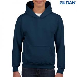 The Gildan Youth Hooded Sweatshirt is a 50% cotton, 279gsm sweatshirt.  8 colours.  XS - XL.  Great branded cost effective hoodies for all occasions.
