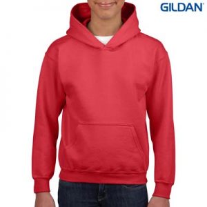 The Gildan Youth Hooded Sweatshirt is a 50% cotton, 279gsm sweatshirt.  8 colours.  XS - XL.  Great branded cost effective hoodies for all occasions.