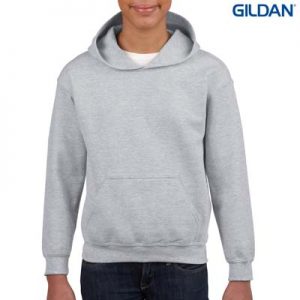 The Gildan Youth Hooded Sweatshirt is a 50% cotton, 279gsm sweatshirt.  8 colours.  XS - XL.  Great branded cost effective hoodies for all occasions.