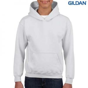 The Gildan Youth Hooded Sweatshirt is a 50% cotton, 279gsm sweatshirt.  8 colours.  XS - XL.  Great branded cost effective hoodies for all occasions.