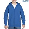 18600B Gildan Youth Full Zip Hooded Sweatshirt – Royal