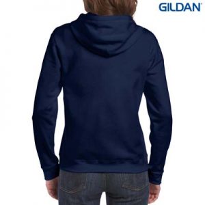 The Gildan Ladies Full Zip Hooded Sweatshirt is a 50% cotton, 279gsm semi fitted zip hoodie.  8 - 18.  4 colours.  Great branded zip hoodies from Gildan.