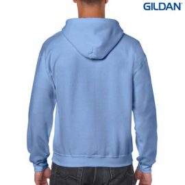The Gildan Adult Full Zip Hooded Sweatshirt is a 50% cotton, 279gsm hoodie. S - 3XL. 8 colours. Great branded zip hoodies from Gildan.