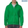 18600 Gildan Adult Full Zip Hooded Sweatshirt – Irish Green