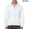 18600 Gildan Adult Full Zip Hooded Sweatshirt – White