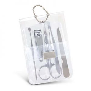 The TRENDS Vinyl Manicure Set is a translucent vinyl manicure set. Branding on pouch. Great branded beauty promotional products.