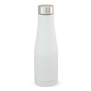 The TRENDS Velar Vacuum Bottle is a compact 500ml double wall, vacuum stainless steel drink bottle. Black or White. Great branded insulated bottles.