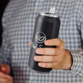 The TRENDS Canister Vacuum Bottle is an ultra modern, 600ml double wall vacuum stainless steel bottle.  3 colours.  Great branded insulated drinkware.