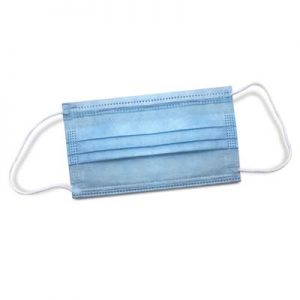 The TRENDS Disposable 3-Ply Face Mask is a disposable face mask with internal layer of melt blown fabric.  Blue.  Great safety and PPE from TRENDS.