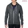 The Anvil Ladies Full Zip Hooded Sweatshirt is a 245gsm, 75% combed ring spun cotton zip hoodie.  5 colours.  S - 2XL.  Great branded zip hoodies from Anvil.