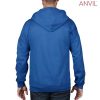 71600 Anvil Adult Full Zip Hooded Sweatshirt – Royal