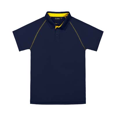 CLOKE-XTPK-Performance-Mens-Polo-Navy-Gold-F