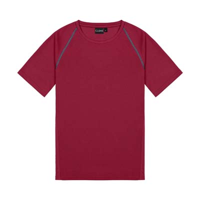 CLOKE-XTT-Performance-Mens-Tee-Maroon-F