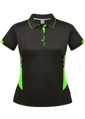 The Aussie Pacific Ladies Tasman Polo is a 150gsm, driwear polyester polo shirt.  Mens and Kids available.  32 colours.  Great branded polos from Aussie Pacific.