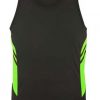 N311196363 Aussie Pacific Kids Tasman Singlet – Slate/Neon Green