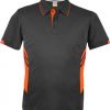 N331196383 Aussie Pacific Kids Tasman Polo – Slate/Neon Orange